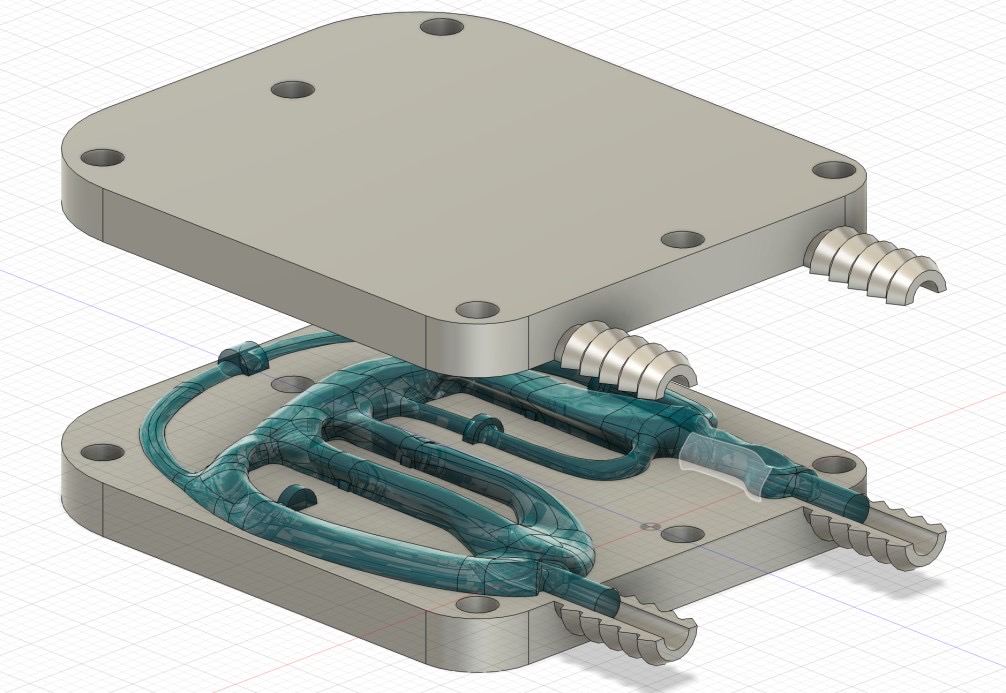 Renature Filter - Exploded view showing internal glomerulus-like flow channels
